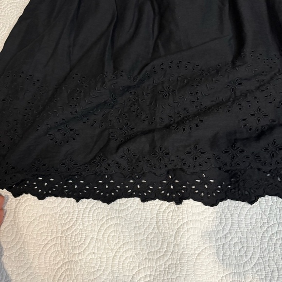 Old Navy Black Ruched Mini Sundress cotton blend - Picture 12 of 13
